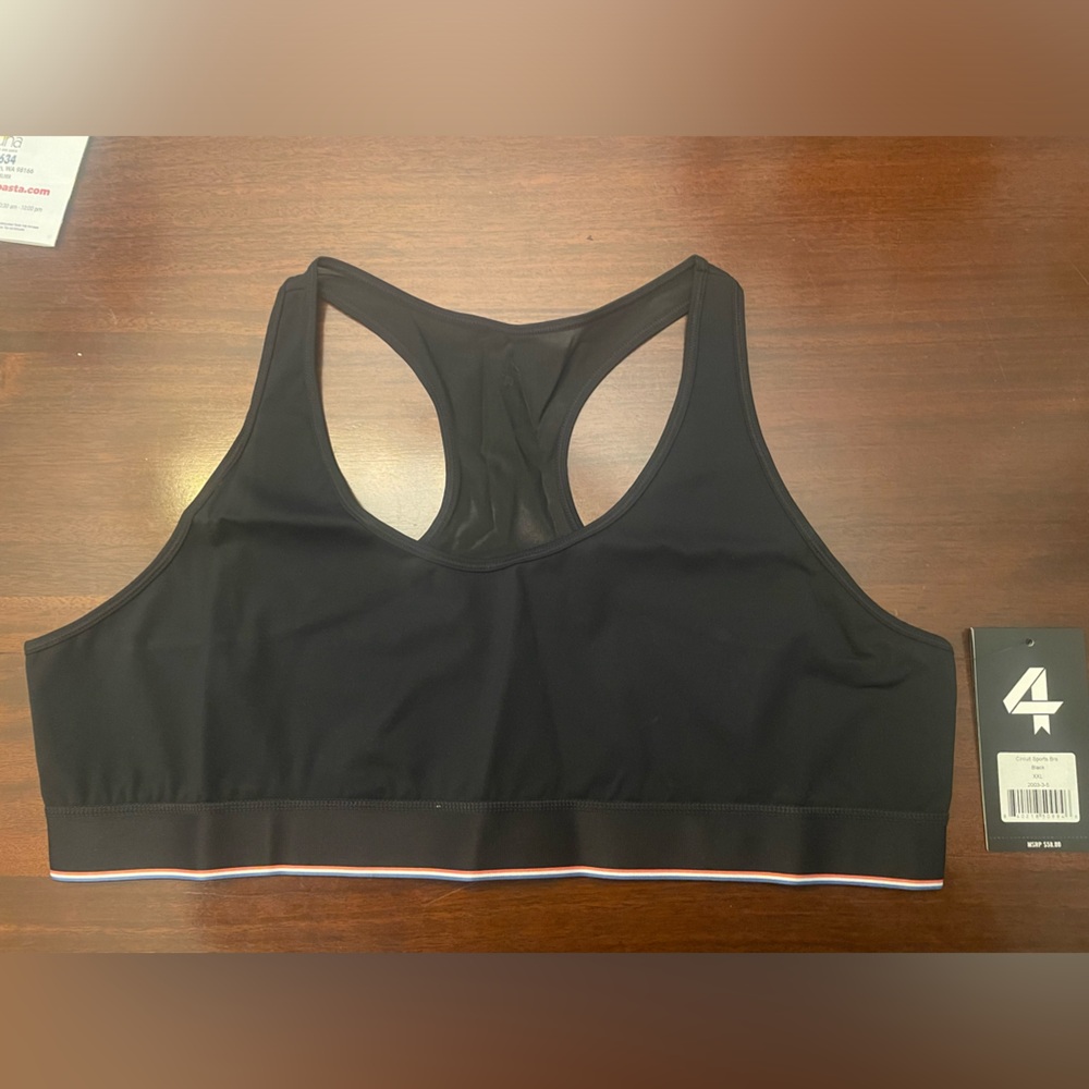 NWT Fourlaps Circuit Sports Bra Black
